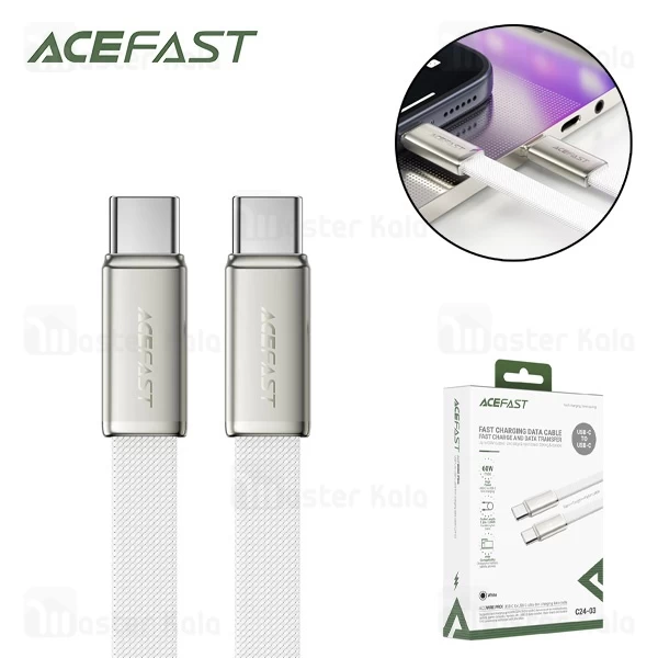 کابل Type-C به Type-C ایس فست ACEFAST C24-03 طول 1.2 متر توان 60 وات