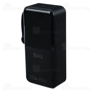 پاوربانک 30000 بیوا Biva BP-087 Power Bank توان 22.5 وات با کابل متصل - تصویر 4