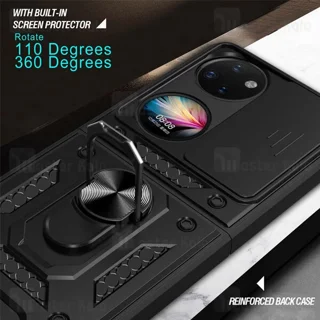 گارد محافظ ضد ضربه انگشتی Huawei P50 Pocket SHUNIJA Case دارای محافظ دوربین - تصویر 5