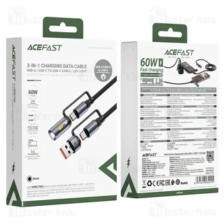 کابل Type-C به Type-C چندکاره ایس فست ACEFAST J5 Acewire Pro طول 1.2 متر توان 60 وات - تصویر 6
