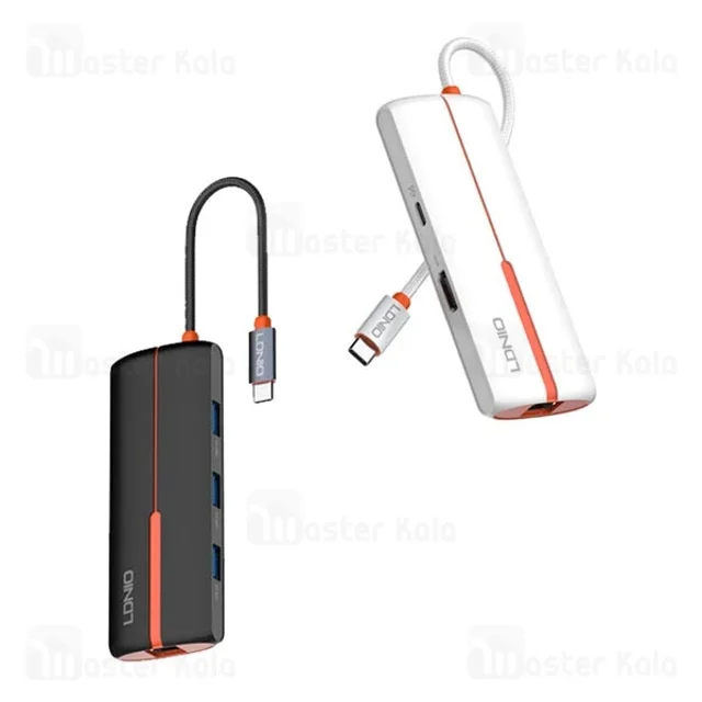 هاب 6 پورت تایپ سی الدینیو LDNIO DS-26H توان 100 وات - تصویر 2