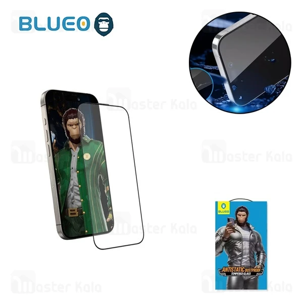 گلس تمام صفحه تمام چسب بلوئو Apple iPhone 16 Pro Blueo Anti Static HD