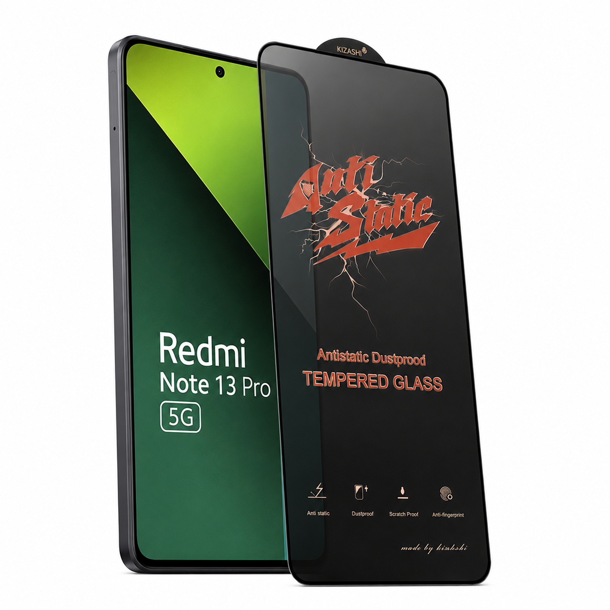 گلس (محافظ صفحه) کیزاشی Anti Static ویژه Redmi note13 pro 5G
