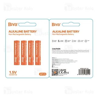 پک 4 تایی باتری نیم قلمی بیوا Biva BAT-02 Alkaline Battery - تصویر 3