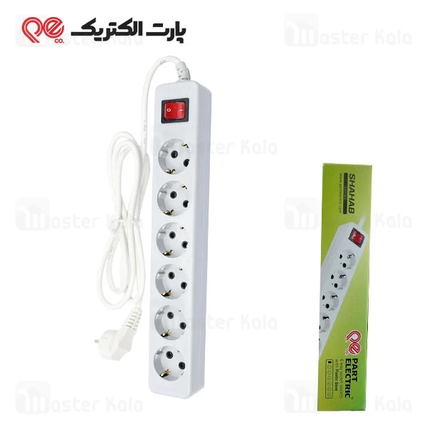 چند راهی برق پارت الکتریک Part Electric PE657 طول 1.8 متر