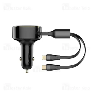 شارژر فندکی الدینیو Ldnio C107 توان 30 وات همراه با کابل جمع شونده - تصویر 3