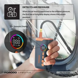 کمپرسور باد پرودو Porodo PD-LFST181 Lifestyle Air Inflator همراه با چراغ قوه - تصویر 8
