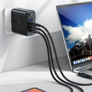 شارژر دیواری ایس فست ACEFAST A37 PD100W GaN Fast Charger توان 100 وات همراه با کابل - تصویر 8