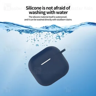 کاور محافظ سیلیکونی هندزفری اپل Apple Airpod 4 / 4 ANC دارای قلاب آویز - تصویر 4