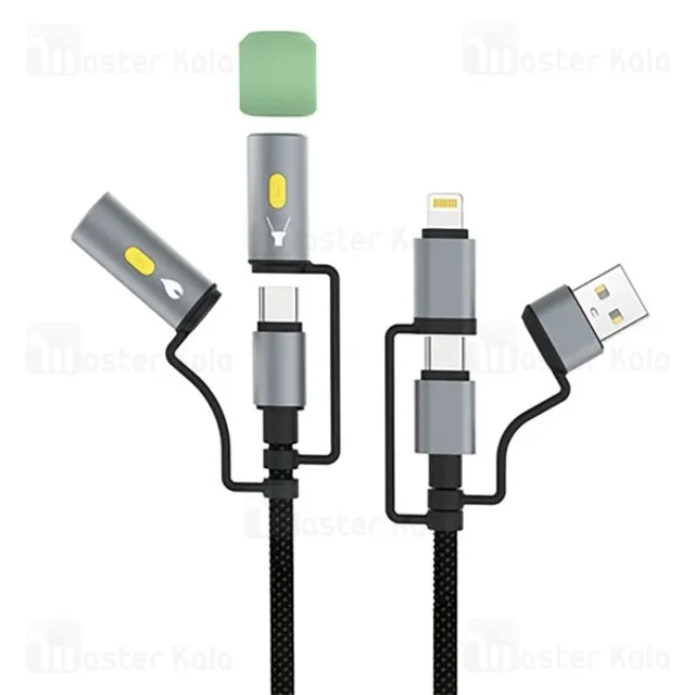 کابل چندکاره بیوا Biva C-39 6 in 1 Multifunction Data Cable طول 1.2 متر توان 60 وات - تصویر 2