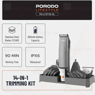 ست ماشین اصلاح چندکاره پرودو Porodo Lifestyle 14-IN-1 Trimming Kit LFST112 - تصویر 8