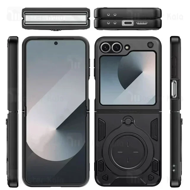 قاب ضد ضربه مگنتی سامسونگ Samsung Galaxy Z Flip6 Magnetic Support Case دارای محافظ دوربین - تصویر 3