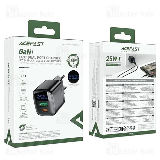 شارژر دیواری ایس فست ACEFAST A114 PD25W GaN Fast Charger توان 25 وات - تصویر 8