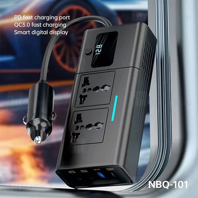 شارژر فندکی و چند راهی برق خودرو بیوا Biva NBQ-101 توان 200 وات - تصویر 3
