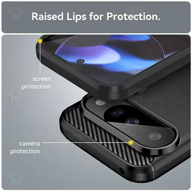 قاب فیبر کربنی گوگل Google Pixel 10 Pro XL Rugged Armor Fiber Carbon - تصویر 3