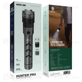 چراغ قوه گرین لاین Green Lion Hunter Pro GNHULEDFL12GY برد 600 متر - تصویر 6