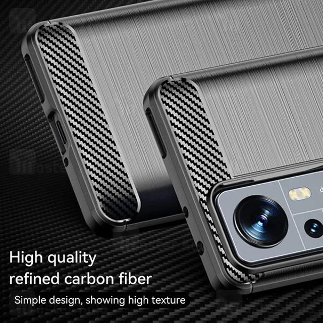 قاب فیبر کربنی شیائومی Xiaomi 12 / 12X / 12S Rugged Armor Fiber Carbon - تصویر 3