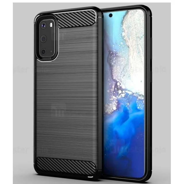 قاب محافظ ژله ای سامسونگ Samsung Galaxy S20 Rugged Armor Fiber Carbon - تصویر 2