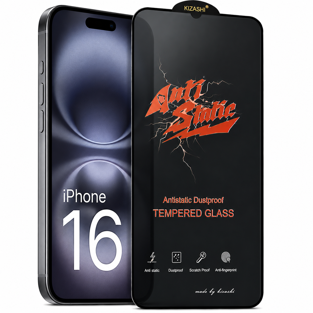 گلس (محافظ صفحه) کیزاشی Anti Static ویژه iphone 16