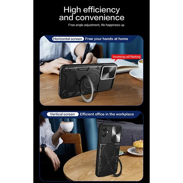 قاب ضد ضربه مگنتی Samsung Galaxy A05 Magnetic Support Case دارای محافظ دوربین - تصویر 3