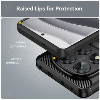 قاب فیبر کربنی شیائومی Xiaomi Redmi Note 14 Pro 5G / Poco X7 5G Rugged Armor Fiber Carbon - تصویر 7