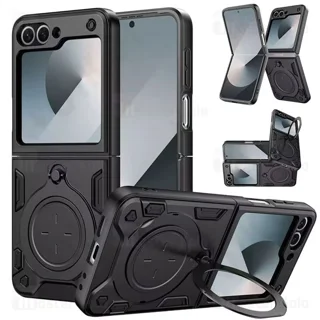 قاب ضد ضربه مگنتی سامسونگ Samsung Galaxy Z Flip6 Magnetic Support Case دارای محافظ دوربین - تصویر 2