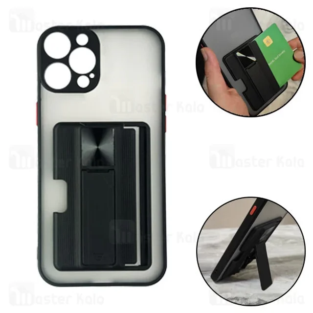 قاب محافظ آیفون Apple iPhone 13 Pro Durable Case + جاکارتی و استند - تصویر 7