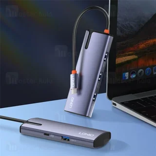 هاب 5 پورت تایپ سی الدینیو LDNIO DS-15U توان 100 وات - تصویر 6