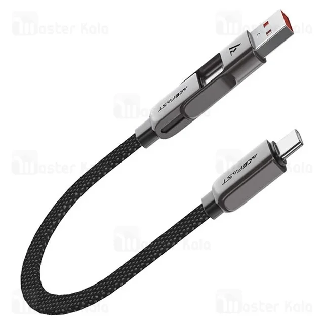کابل دو سر Type-C و USB ایس فست ACEFAST C13-05 طول 20 سانتی‌متر توان 60 وات - تصویر 2