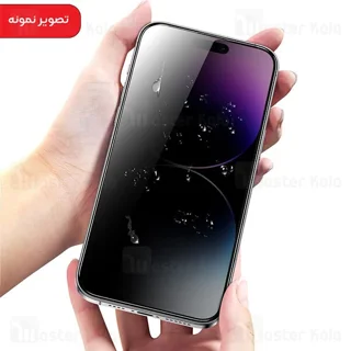 گلس حریم شخصی تمام صفحه تمام چسب آیفون گرین لاین Apple iPhone 15 Pro Green Lion 9H Steve - تصویر 6