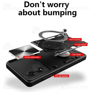 قاب ضد ضربه مگنتی اوپو Oppo A38 4G Magnetic Support Case دارای محافظ دوربین - تصویر 3
