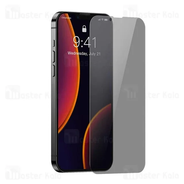 پک 2تایی گلس حریم شخصی تمام صفحه آیفون Apple iPhone 13 Mini Baseus Anti-Spy Glass Film - تصویر 8