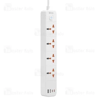 چند راهی برق و شارژر بیوا Biva PS-05 Power Strip دارای 4 پورت - تصویر 2