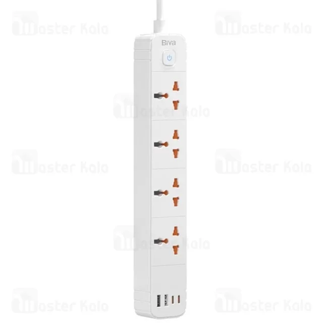 چند راهی برق و شارژر بیوا Biva PS-05 Power Strip دارای 4 پورت - تصویر 2
