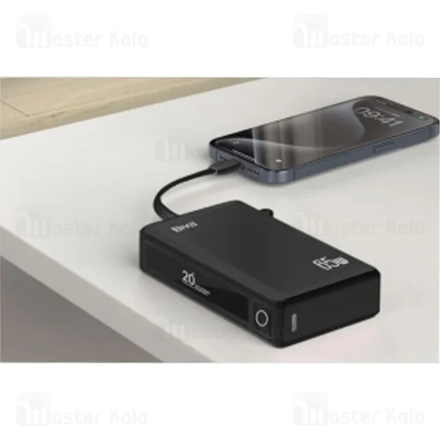 پاوربانک 20000 بیوا Biva BP-025 Fast Charging Power Bank توان 65 وات با کابل متصل - تصویر 3