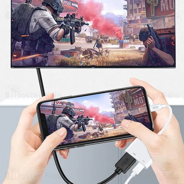 تبدیل لایتنینگ اتصال همزمان شارژر و HDMI ایکس او XO HUB005 - تصویر 4