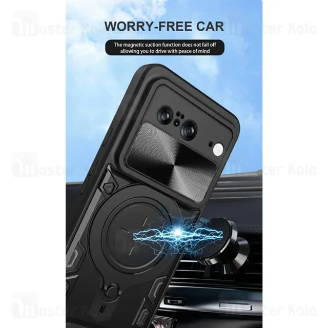 قاب ضد ضربه مگنتی گوگل Google Pixel 8 Magnetic Support Case دارای محافظ دوربین - تصویر 4