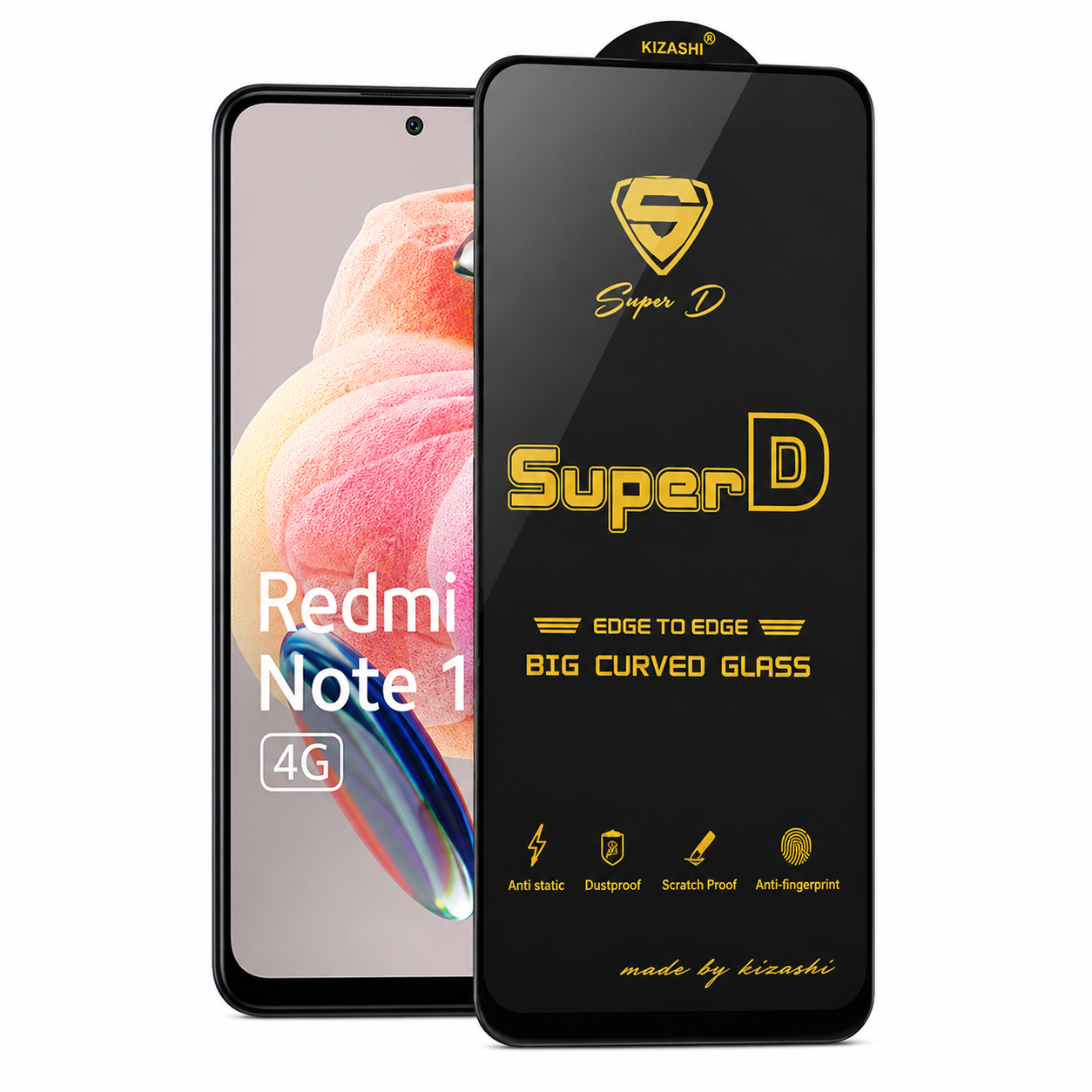 گلس (محافظ صفحه) کیزاشی Super D ویژه شیائومی Redmi note12 4G