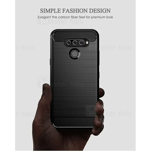 قاب محافظ ژله ای ال جی LG K50 / K12 Max Rugged Armor Fiber Carbon - تصویر 4