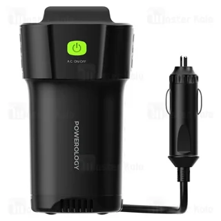 شارژر فندکی و چند راهی برق خودرو پاورولوژی Powerology 150W Power Inverter P150INVBK توان - تصویر 3