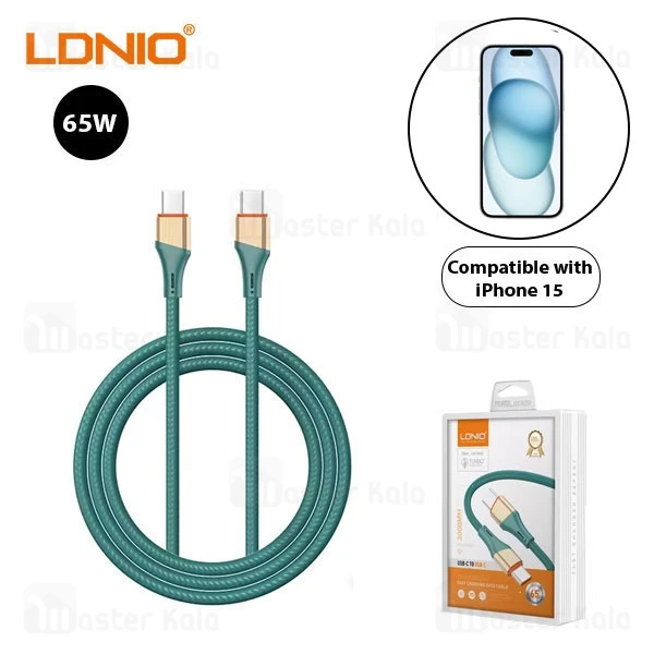 کابل Type-C به Type-C الدینیو Ldnio LC632C C15 طول 2 متر توان 65 وات