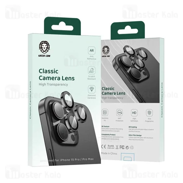 محافظ لنز فلزی دوربین گرین لاین Apple iPhone 15 Pro / 15 Pro Max Green Lion Classic - تصویر 8