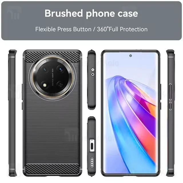 قاب فیبر کربنی هانر Honor X9c / X60 Pro Rugged Armor Fiber Carbon - تصویر 4
