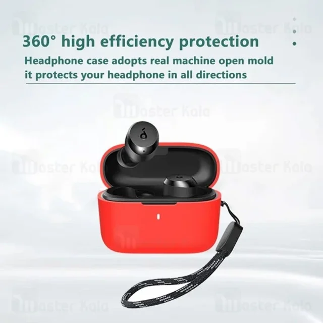 کاور محافظ سیلیکونی هندزفری انکر Anker A20i soundcore دارای بند آویز - تصویر 4