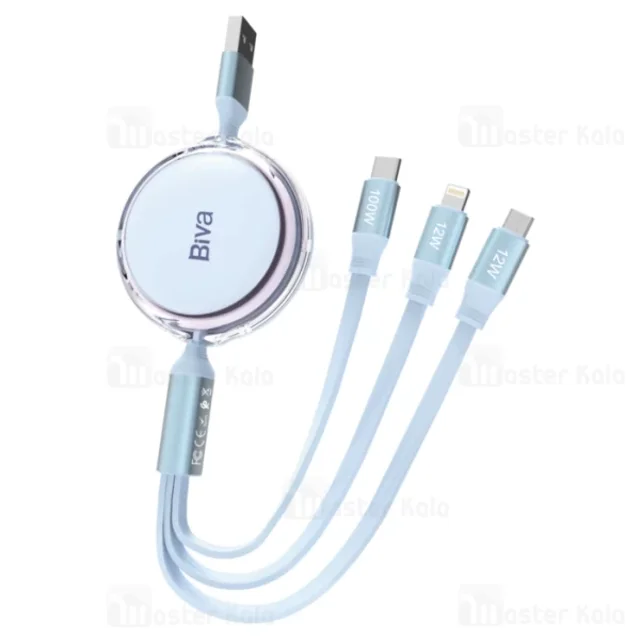 کابل سه سر بیوا Biva C-22 طول 1.1متر توان 100 وات - تصویر 2