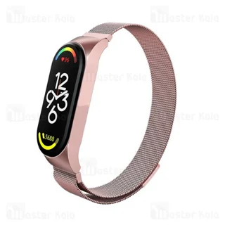 بند فلزی دستبند سلامتی شیائومی Mi Band 7 Stainless Steel Milanese Strap با قفل مگنتی - تصویر 5