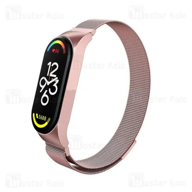 بند فلزی دستبند سلامتی شیائومی Mi Band 7 Stainless Steel Milanese Strap با قفل مگنتی - تصویر 5
