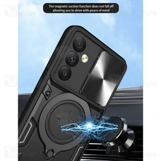 قاب ضد ضربه مگنتی Samsung Galaxy A24 4G Magnetic Support Case دارای محافظ دوربین - تصویر 5