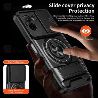 قاب ضد ضربه مگنتی Xiaomi Poco M7 4G Magnetic Multifunctional Case دارای محافظ دوربین - تصویر 4