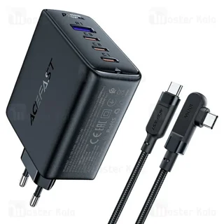 شارژر دیواری ایس فست ACEFAST A37 PD100W GaN Fast Charger توان 100 وات همراه با کابل - تصویر 2